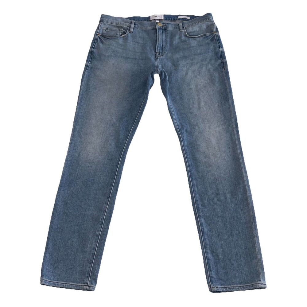 FRAME Le Garcon Light Wash Boyfriend Jeans Tapered Straight Leg Size 29 Finn